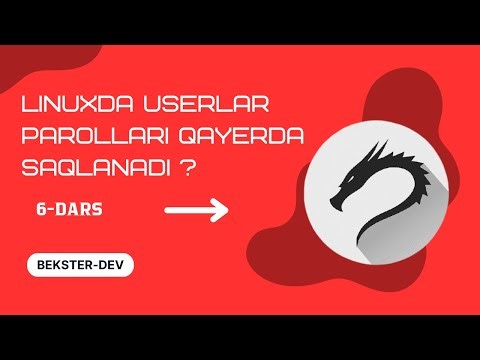 Linux Darslari | 6-Dars – Userlar parollari qayerda saqlanadi