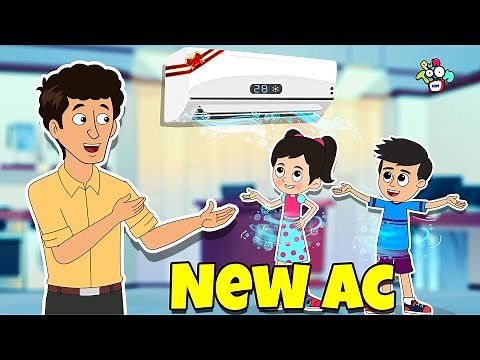 Gattu Chinki's New Ac | Summer Days | Animated Story | English Cartoon | Moral Story | PunToon Kids
