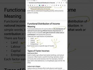Functional distribution and personal distribution of income