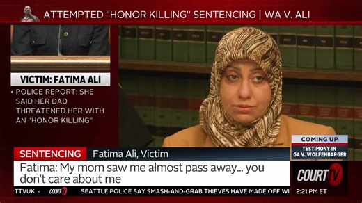 7.8K views · 65 reactions | Fatima Ali reads victim impact statement saying, 'You're a monster. My dad tried to kill me with his own hands.' #CourtTV What do YOU think? ⚖️ https://trib.al/437Cfqg | COURT TV | Facebook