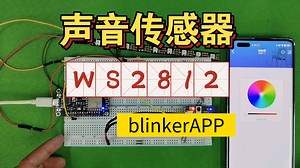 声控WS2812亮度，BlinkerAPP远程控制颜色