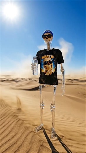 What Happens If You Pour Water Into the Desert? #aishorts #skeleton