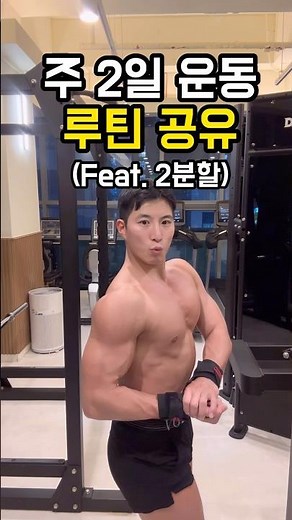 주 2일 운동 루틴 공유 (feat. 2분할)