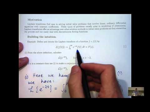 Intro to Laplace transform and how to calculate them