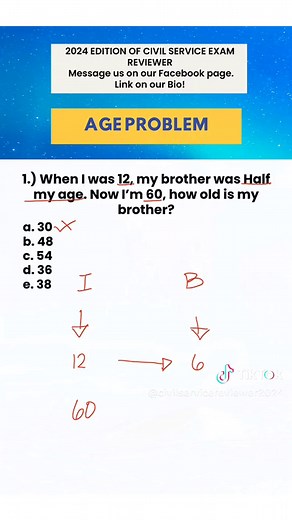 Age and Numerical Reasoning Techniques | Civil Service Exam Reviewer 2024