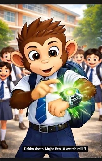 “Bandar ne Ben10 Watch Pehna! 🐒👽 Dekho Alien Transformation!” #youtubeshorts#explore#shorts#viral