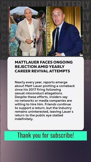#MattLauer Faces Ongoing Rejection Amid Yearly Career Revival Attempts