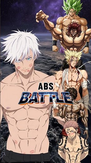 Who have best abs in anime.#anime #bodybuilding #broly #gojo #shorts