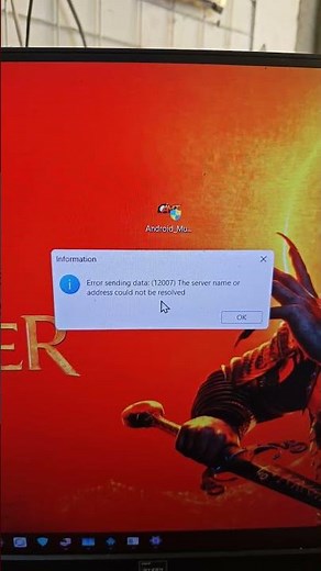 Android Multi Tool AMT Error sending data: (12007) The server name or address could not be resolved