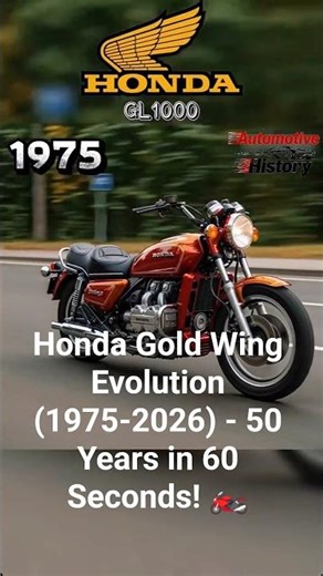 Honda Gold Wing Evolution (1975-2026) - 50 Years in 60 Seconds! 🏍️