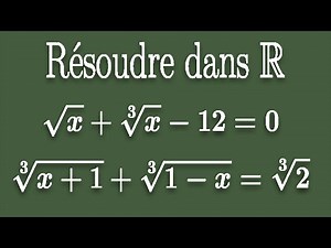 2 Bac SC résolution d'équations avec des racines cubiques