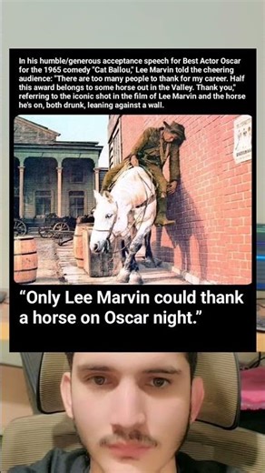 Lee Marvin’s Classic Oscar Speech: “Half This Award Belongs to a Horse” | Cat Ballou (1965)