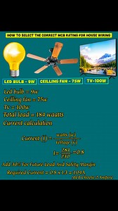 #ceilingfan #LEDBULB #LedTV Loads calculation | EEE- Basic Knowledge for Engineering