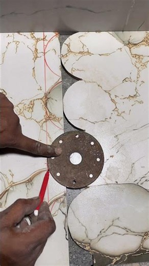 Tile Ka Perfect Scallop Cut | Round Disc Trick 💯