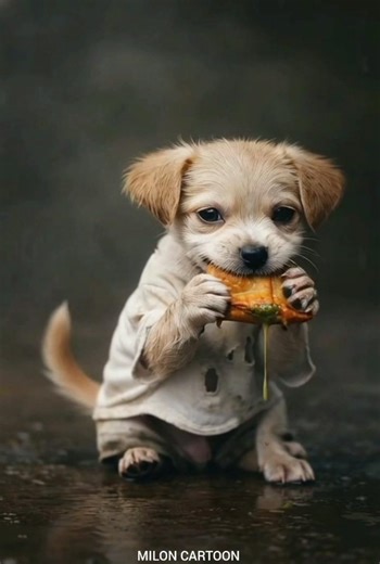 No one is giving the puppy any somasa so the puppy is creating its own somasa #shorts #viral #ai