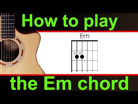 How to play Em on guitar, the E minor chord easy guitar lesson