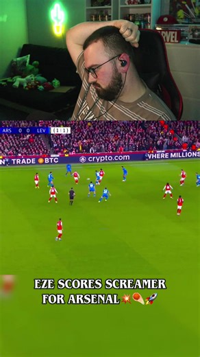 EZE SCREAMER REACTIONS FOR ARSENAL!😍 AFC into the Quarter finals of the champions league👏🏽 #arsenal #arsenalfc #ucl #football #reaction