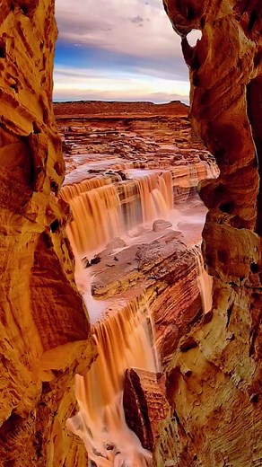 Unique mud waterfall 😍#landscape #cure #fouryou #waterfall #beautiful