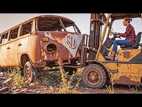Rusted T1 Split Window 1950s VW T1 Bus Fully | Restored Into a Stunning Sky Blue Classic