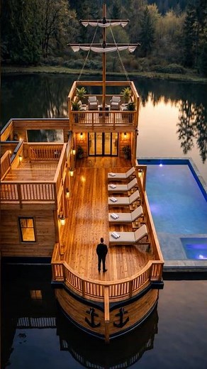 Inside the Ultimate Pirate Ship House with a Luxury Pool