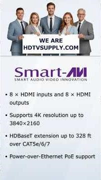 Smart-AVI HDR-8x8-XT-S 4K 8×8 HDMI Matrix with POE