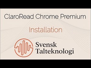 ClaroRead Chrome Premium - Installation
