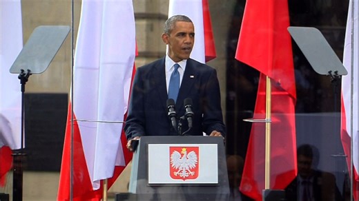 Obama promises unwavering support for Ukraine on anniversary of democracy in Poland