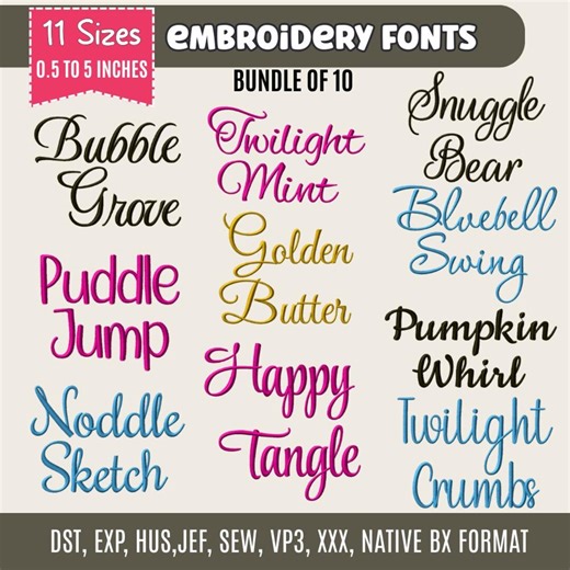 BX Cursive Machine Embroidery Font Monogram Script Alphabet Satin Stitch Font PES DST Jef Hus Boho Signature Font 11 Sizes, Instant Download - Etsy Polska