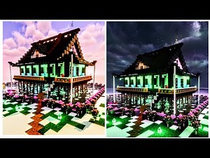 Minecraft Timelapse | Japanese Hot Spring | Onsen