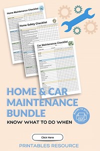 Printable Home Maintenance Binder and Safety Checklist and Car Maintenance Bundle Mom Home Organizer to Do List Management Tracker - Etsy