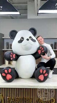 Giant Chocolate Panda! 🐼 Who wants to give it a hug? #amauryguichon #chocolate #panda