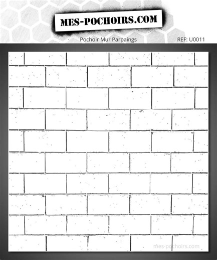 Imitation Cinder Block Stencil – Concrete Wall Effect | Urban & Industrial Decor - Etsy