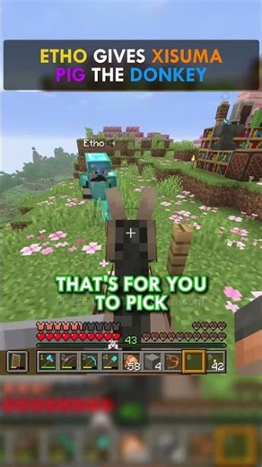 Etho GIVES Xisuma PIG The DONKEY