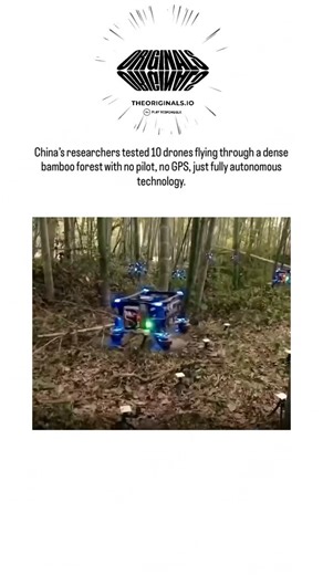 TrendSnap on Instagram: "#onlyoriginals #theoriginals - The post shares a 2022 video from Zhejiang University researchers demonstrating 10 palm-sized drones autonomously navigating a dense bamboo forest using bio-inspired swarm algorithms for collision avoidance, without GPS or human input, as detailed in a Science Robotics study. - This experiment showcases real-time 3D mapping and decentralized communication among drones, enabling formation flying in GPS-denied environments like forests, with 