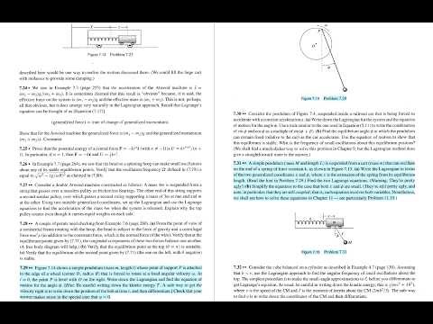 Classical Mechanics - Taylor. Prob 7.29 7.31: Lagrange Eqs- Pendulum on wheel; on cart with spring