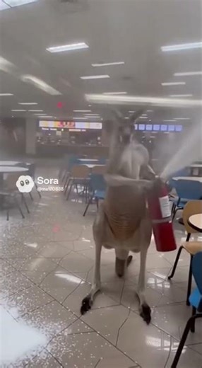 Dispatch, disturbance at the food court. Suspect grabbed the fire extinguisher. #shorts