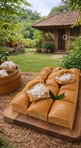 Kue Apem Gula Merah 🧾 Bahan-bahan Bahan utama: • 250 gram tepung beras • 200 gram gula merah (sisir halus) • 1 sdt ragi instan • 1/2 sdt garam • 400 ml santan hangat (dari 1 butir kelapa atau santan kental air) • 2 lembar daun pandan (simpulkan) Opsional (untuk aroma & rasa lebih kaya): • 1/2 sdt vanili cair • 1 sdm gula pasir (untuk membantu fermentasi ragi) 👩‍🍳 Cara Membuat 1. Masak gula merah Rebus gula merah bersama santan dan daun pandan hingga gula larut. Aduk rata, lalu saring. Diamkan