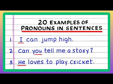 Pronouns in Sentences | Examples of Pronouns in Sentences | 20 Examples of Pronouns in Sentences