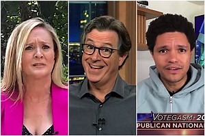Stephen Colbert says the RNC is too dark to watch, but Samantha Bee and Trevor Noah still make light