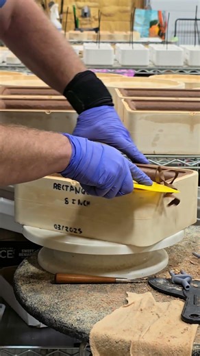 Trimming an 8inch Bonsai pot in the mold