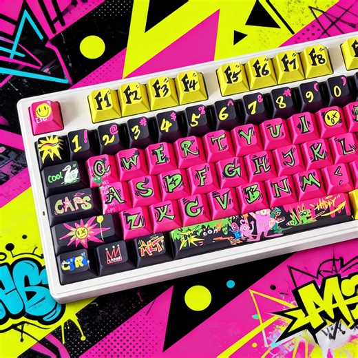 Graffiti 146keys Keycaps, MX Mechanical Keyboard Custom Layout Keycaps | PBT Keycaps | Creative Keycaps | Cartoon Keycaps | Holiday Gifts - Etsy