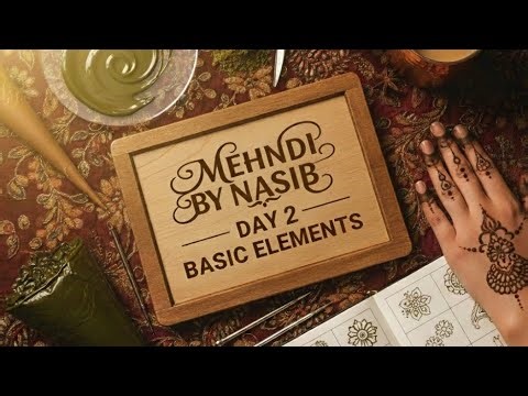 Free mehndi course series Day 2 (part 1) Basic mehndi elements