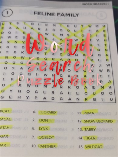 Word search puzzle book with over 100 engaging puzzles and complete answer key. Great for improving focus, vocabulary, and problem-solving skills. #wordsearch #wordsearchpuzzles #wordsearchbook
