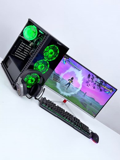 PC Gamer Ryzen 5 5600 GT: Potencia y Estilo Verde