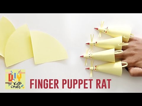 How to Make a Paper Rat Finger Puppet | Easy mouse puppet craft for kids | DIY Kids Craft