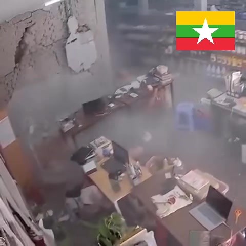 Myammar da yaşanan 7.7 büyüklüğündeki deprem anı kameralara böyle yansıdı! | Sıra Dışı