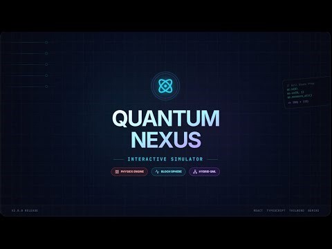QuantumNexus: Interactive Quantum Computing Simulator & QML Visualizer (React + Gemini API)