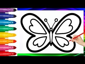 How to Draw and Color a Beautiful Butterfly | Easy Drawing for Kids