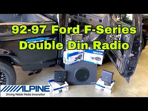 Installing A Double Din Radio In 92-97 Ford F-Series & Bronco. Alpine ILX-W650 Review. OBS Ford