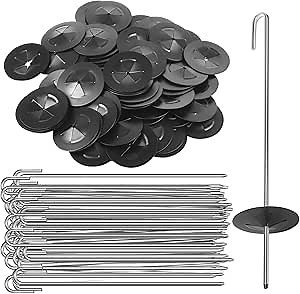 Solar Panel Bird Guard Fasteners, 50 Sets Critter Guard Clips, Solar Panel Mesh Clips, PVC Coated Metal Fasteners